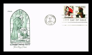 Dr Jim Stamps Us Christmas Combo Valley Forge Mailbox First Day Cover