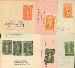 Canada Revenue Ontario Law Stamps On Various Search Documents,  Filing Copies Etc
