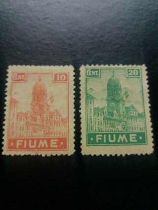 Fiume Stamps 1919 Daily Stamps Inscription Fiume