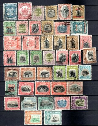 Malaya Straits Settlements 1886 - 1961 North Borneo Selection Of Use Stamps