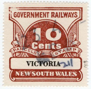 (i.  B) Australia - Nsw Government Railways : Parcels Stamp 10c (victoria)