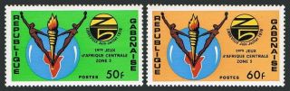 Gabon 365 - 366,  Mnh.  Michel 582 - 593.  1st Central African Games,  Libreville,  1976.