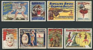 Us 4898 - 4905 The Complete 2014 Vintage Circus Posters Off Paper