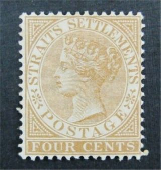 Nystamps British Straits Settlements Stamp 44 Og H $32