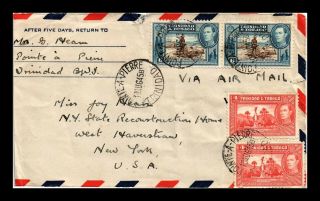 Dr Jim Stamps Pointe A Pierre Trinidad Airmail Tied Multi Franked Cover