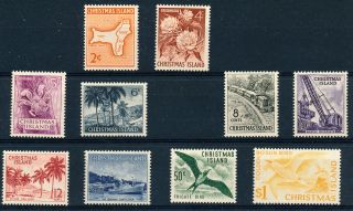Christmas Island 1963 Definitives Sg11/20 Mnh