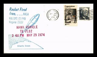 Dr Jim Stamps Us Hawk Vehicle Rocket Fired Space Event Cover Wallops Island