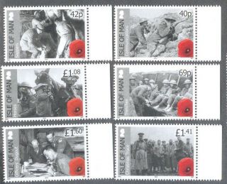 Isle Of Man - World War I - 2014 Set Mnh - Military - Soldiers