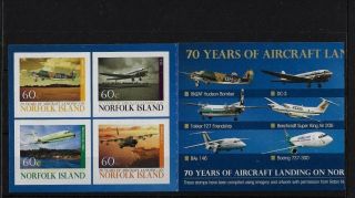 Norfolk Is Sg1152/63,  2012 Aircraft Self - Adhesive Booklet