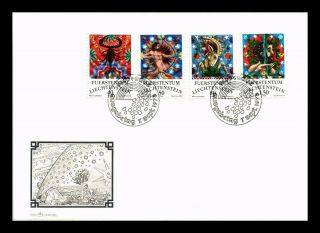 Dr Jim Stamps Liechtenstein Zodiac Fdc Combination European Size Cover