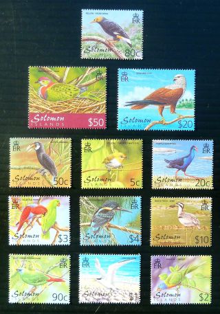 Solomon Islands 2001 Birds Complete To $50 Sg976/987 U/m Price Bn1339