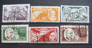 1930 Latvia Stamps,  Lettland,  Rainis Fund - Mi.  153/ 8 A,  Air Post; Flug Post