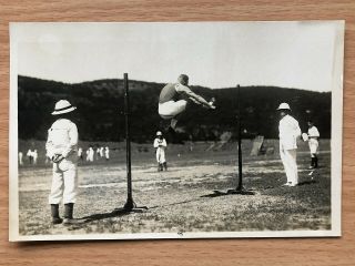 China Old Postcard Atbletic Sports In Chefoo 1923 Winning The High Jump