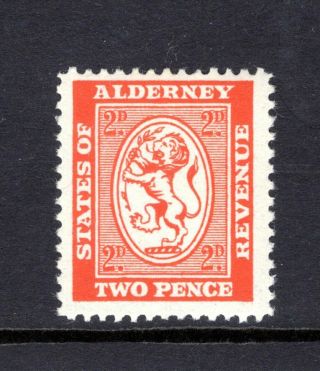 Alderney States Of Alderney 2d Red - Orange Mnh Revenue Not Cat By Me