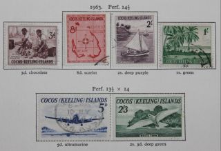 Cocos & Keeling Islands 1963 Set Complete To 2/3 Sg1 - 6 Fine