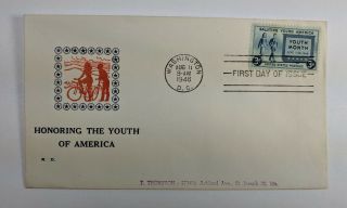 1948 Scott 963 Fdc Washington Dc Honoring The Youth Of America Cachet