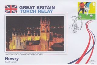 Gb Stamps Tour Of Britain Olympic Torch Relay Souvenir Cover 2012 Newry
