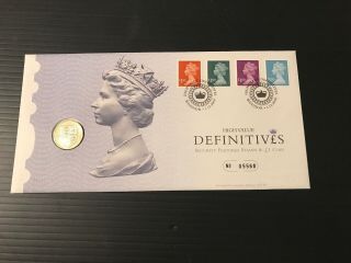 Royal Coin Cover - 2009 High Value Definitives W/special B/u £1 Shield Coin