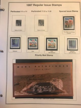 1997 US Stamps Lot (13 pages) Commemoratives Junk Drawer 3