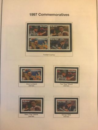 1997 US Stamps Lot (13 pages) Commemoratives Junk Drawer 6