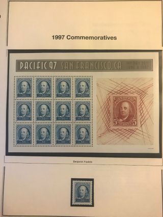 1997 US Stamps Lot (13 pages) Commemoratives Junk Drawer 8