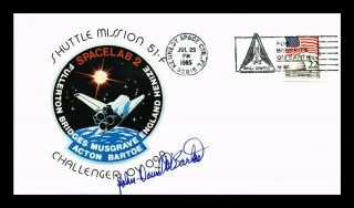 Dr Jim Stamps Us Space Shuttle Challenger Spacelab 2 Event Cover 1985 Signed
