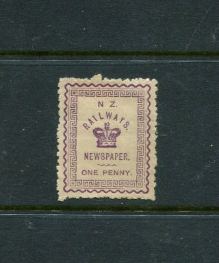 One Penny Nz Railways Newspaper Stamp In Unmounted