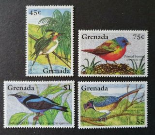 Birds Wildlife Set Vf Mnh Gb Uk Grenada 45c - $5 B239.  26 0.  99$