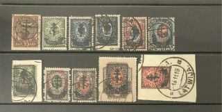 Russia.  1919.  West Army.  11 Fine Stamps
