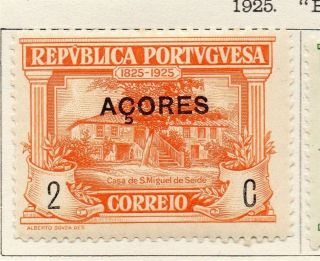 Portugal Azores 1925 Early Optd Issue Fine Hinged 2c.  103785