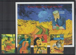 G687.  Senegal - Mnh - Art - Paintings - Paul Gauguin - Vincent Van Gogh