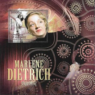 Guinee - 2012 Mnh " Marlene Dietrich - Actress " Two Souvenir Sheets