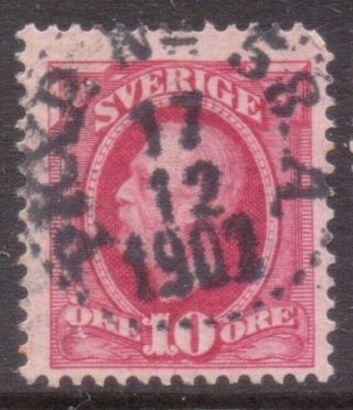 Sweden Sverige Tpo Postmark / Cancel " Pkxp No 58 A " 1901
