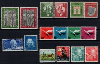P000056/ Germany Bund Stamps – 1949 / 1955 Mh Selection 277 E