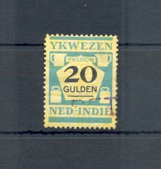 Ned Indie - Dutch Indies Revenue 20 Gld - Ykwezen - - Fine