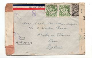 Suriname To England Censor Examined Airmail Stamp Cover 1945 Id 707