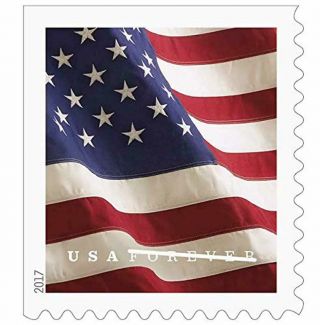 Postage Stamps U.  S.  Flag 2019 Forever First Class Double Sided Booklet 20 Piece