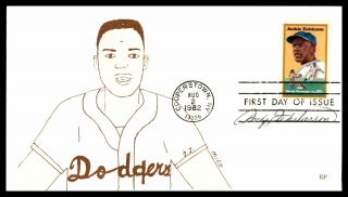 Mayfairstamps Us Fdc 1982 Autographed Rp Mico Jackie Robinson Dodges Fdc First D