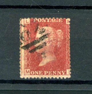 Gb 1858 Penny Red Plate 224 (b867)