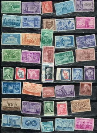 (11 - 120) 40 Assorted Uncancelled Us Postage Stamps