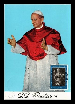 Dr Jim Stamps Pope Paul Vi Coronation Fdc Vatican City Maximum Card