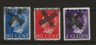 Netherlands Indies Indonesia Japanese Occupation Cross Overprints And Dai Ni Hon