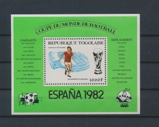 Lk48163 Togo 1982 Football Cup Soccer Good Sheet Mnh