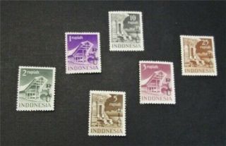 Nystamps Indonesia Riau Stamp 17 - 22 Og H $42