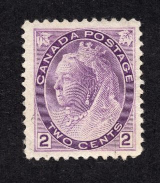 Canada 76 2 Cent Purple Queen Victoria Numeral Issue No Gum