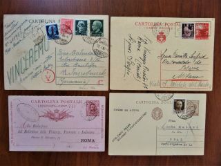 Italia,  4 Cartolina Postale 1931,  1944,  1946.  The Summers Proposals Continue