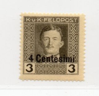 Austria Italian 1918 Early Issue Fine Hinged 4c.  Surcharged 220814