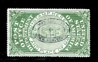 Hick Girl Stamp - U.  S.  Post Office Registry Seals Sc Oxf1 Issue 1872 Y1256