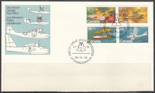 Canada Scott 844a - 6a Combo Fdc - Aircraft: Flying Boats Issue