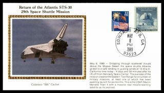Mayfairstamps Atlantis Sts 30 29th Space Shuttle Mission 1989 Colorano Silk Cove